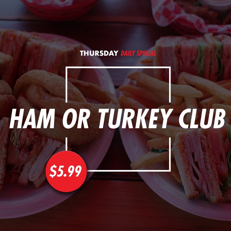 angelos_oc's tweet photo. Ham or Turkey Club for only $5.99 today! #AngelosHamburgersOC https://t.co/1f0cWMVT6s
