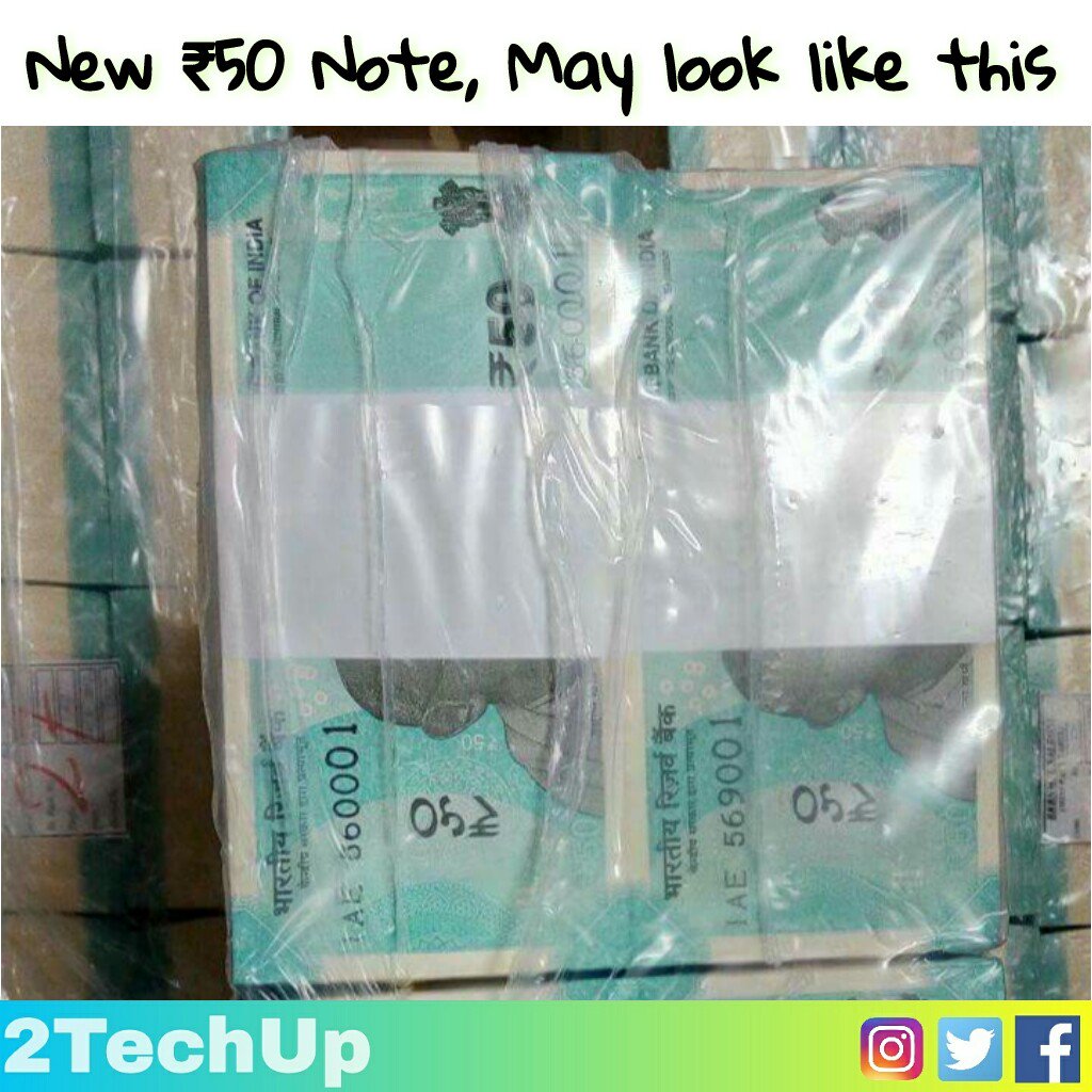 2TechUp's tweet photo. #NamoNation #Share
New ₹50 Note, May look like this.

#Modi #demonisation #pm #india #narendramodi #currency #rupee #Bologuruji #2TechUp https://t.co/vnEiOiapw9
