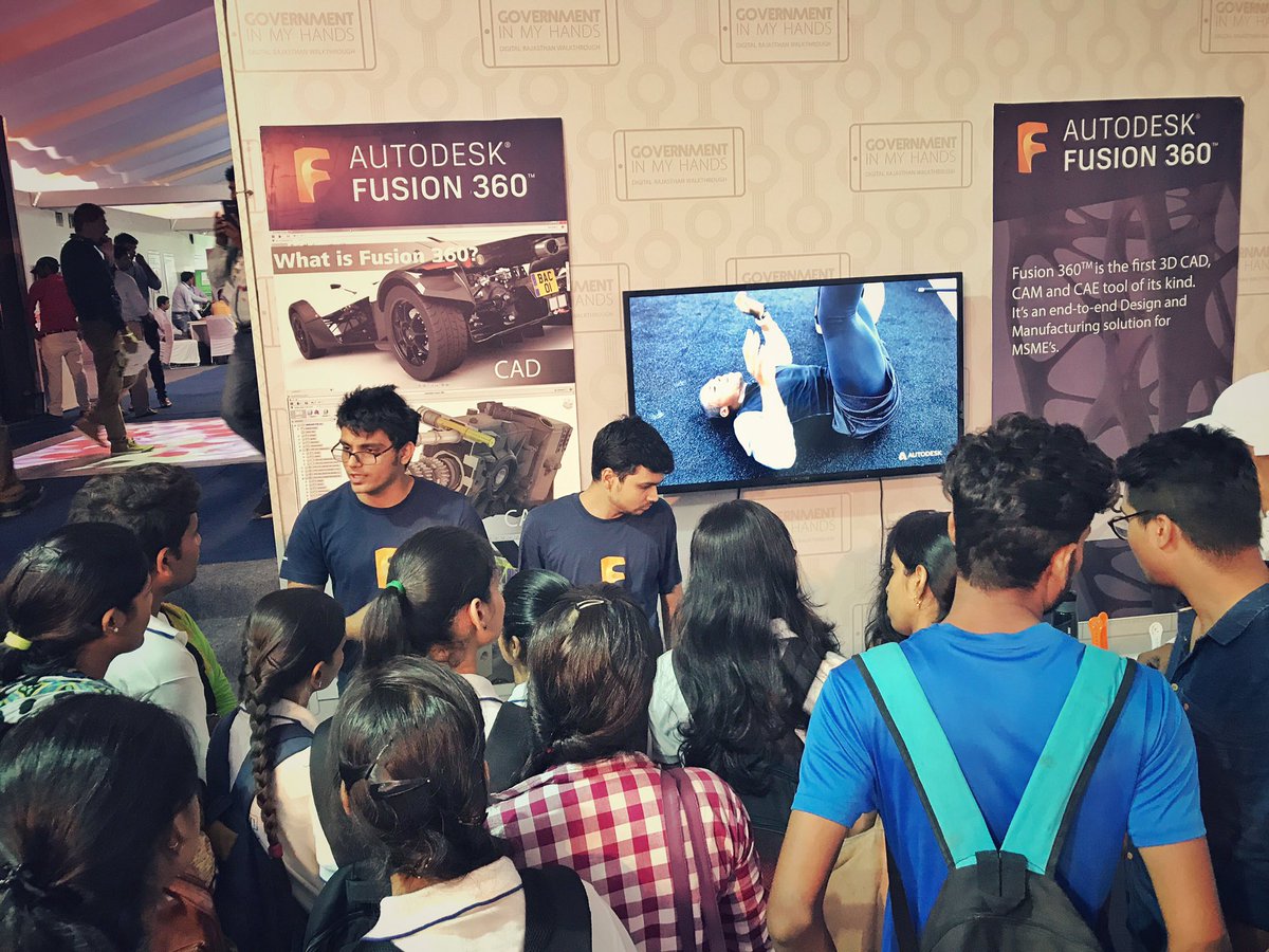 varunheta's tweet photo. Day1: Fusion 360 demonstration to the Industry and MSME's during #Digifest2017 Govt of Rajasthan
#Fusion360 #DesignNow #CAD #CAM #Reinvented https://t.co/2iw4qjbipF
