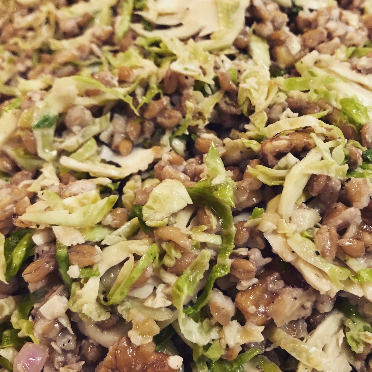 RLMProvisions's tweet photo. Shaved brusselsprouts w/ farro, almonds & pecorino @MelissasProduce #BowlsOfPlenty @GrandCentralLifeAndStyle by @CarolynnCarreno https://t.co/HLlmdJHXNn