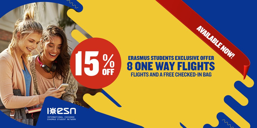 ESN_PW's tweet photo. Starting today: ESNcard ✖ @Ryanair discount! ✈😁 #esnPW #ESN #Ryanair #ESNcard https://t.co/VmEwbQrLaF
