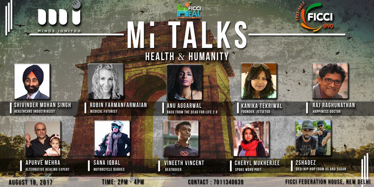 MindsIgnited_'s tweet photo. Check out our speakers for Mi Talks, 2017. This session aims to bring on the future of "health and humanity" in a #TED style. #mindsignited https://t.co/XusZ55d1Ar