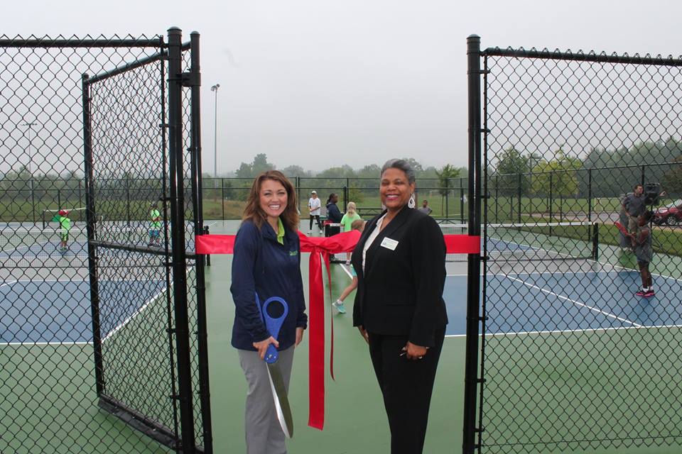 WB_Parks's tweet photo. Our #Pickleball Courts Ribbon Cutting event this morning was a success! #NowOpen #DrakeSportsPark #WBParks https://t.co/jlx5njmlMu