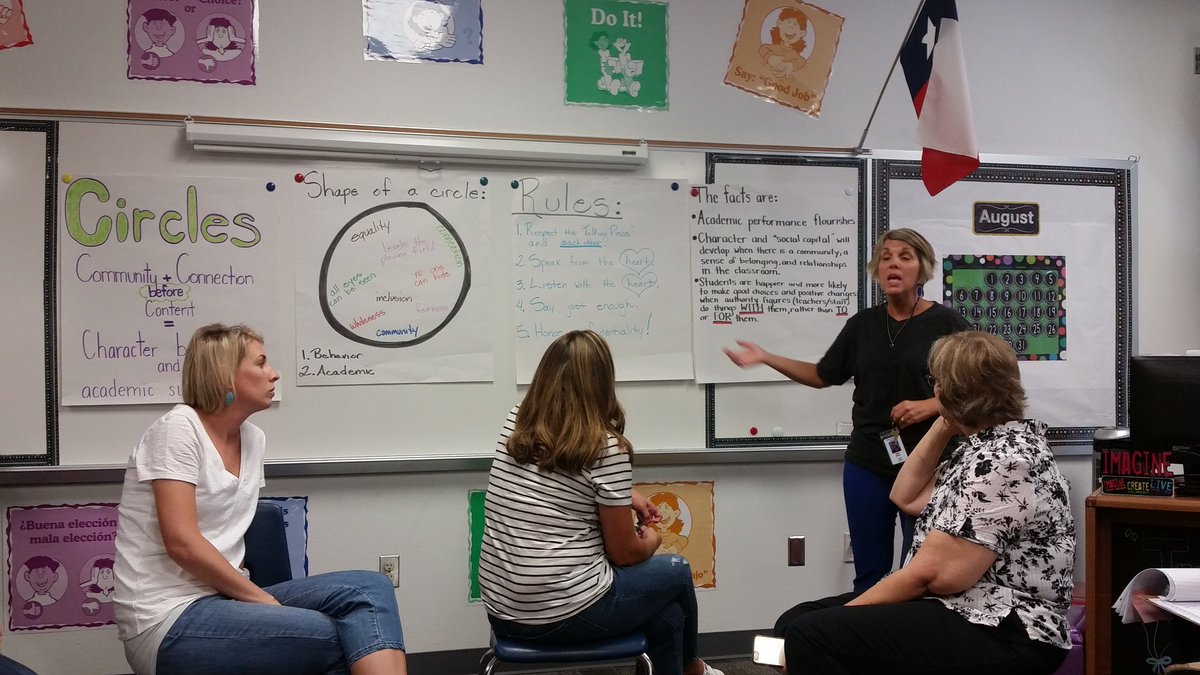 StratClass's tweet photo. Teaching how to do Restorative Circles. #whywisd #whymme https://t.co/CH6VKq5mIr