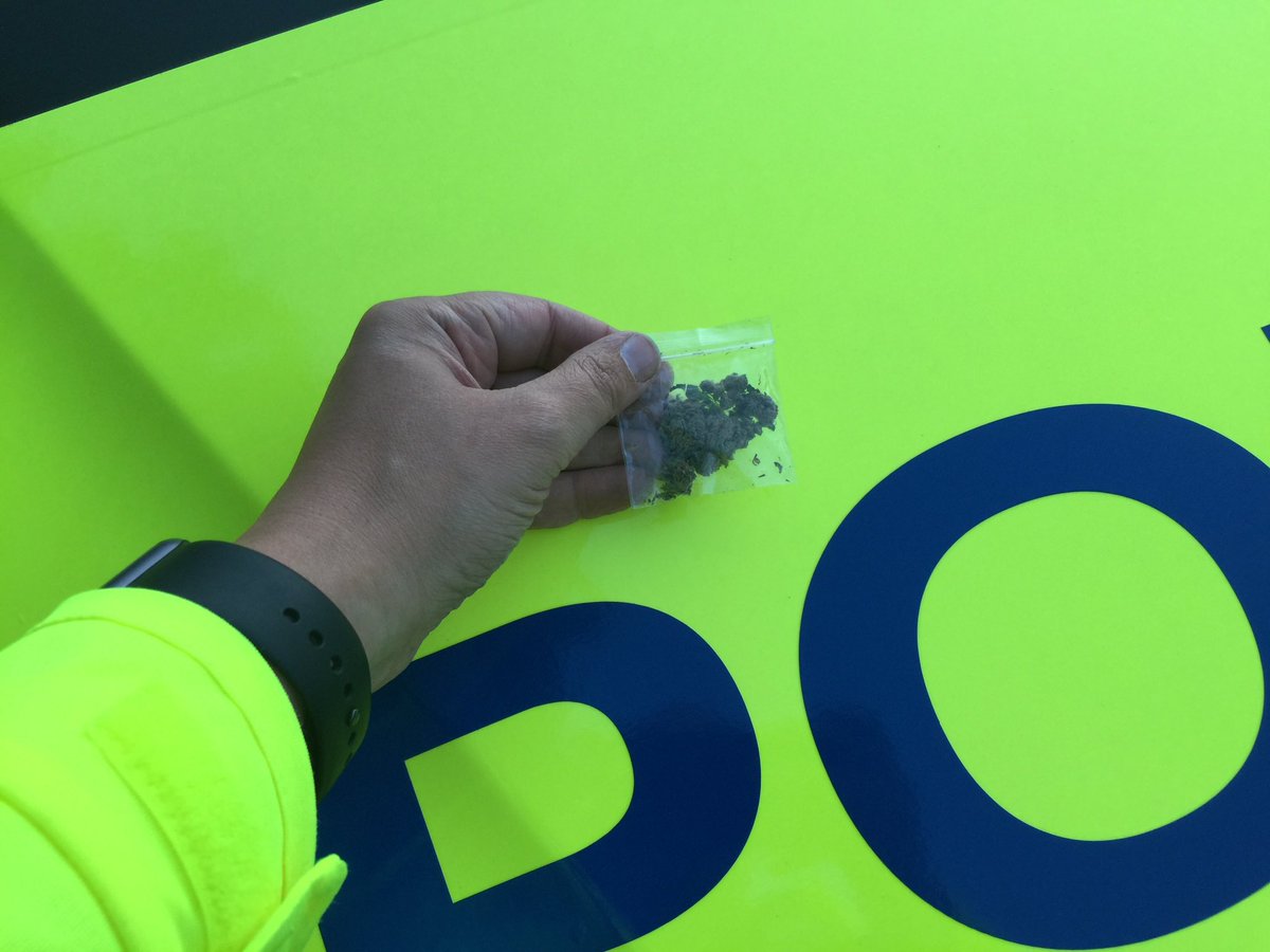 LancsRoadPolice's tweet photo. Driver found with small amount of Cannabis. First offence so issued with a £90 fixed penalty and drugs seized for destruction #ST53 #TacOps https://t.co/K9VItxfVi0