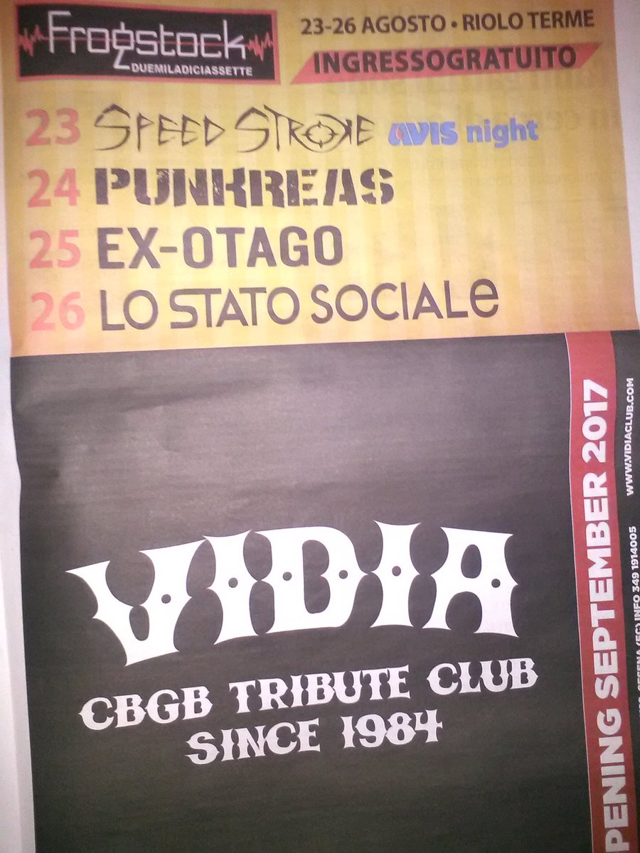 rockett70's tweet photo. @_justhesame_ @LolloFata @TweetRiccione @CattolicaCitta #rioloterme #corrierediromagna #Frogstock @picmone https://t.co/OlOdBoWJUM