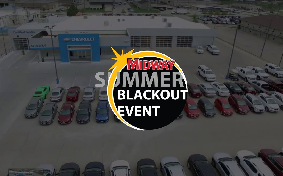 thinkmidway's tweet photo. For the first time, we're open Sunday to serve you better-today only! Stop by any Midway location from 10a-5p for our Summer Blackout Event! https://t.co/4eyqBIZhwm