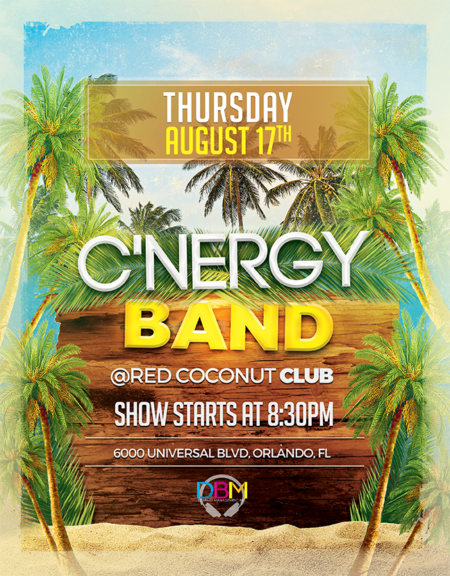 tampabands's tweet photo. Start your weekend early at #RedCoconut in #UniversalCityWalk with @CNRGBand #LIVE starting at 8:30pm! https://t.co/MjK5Xf0Fq7