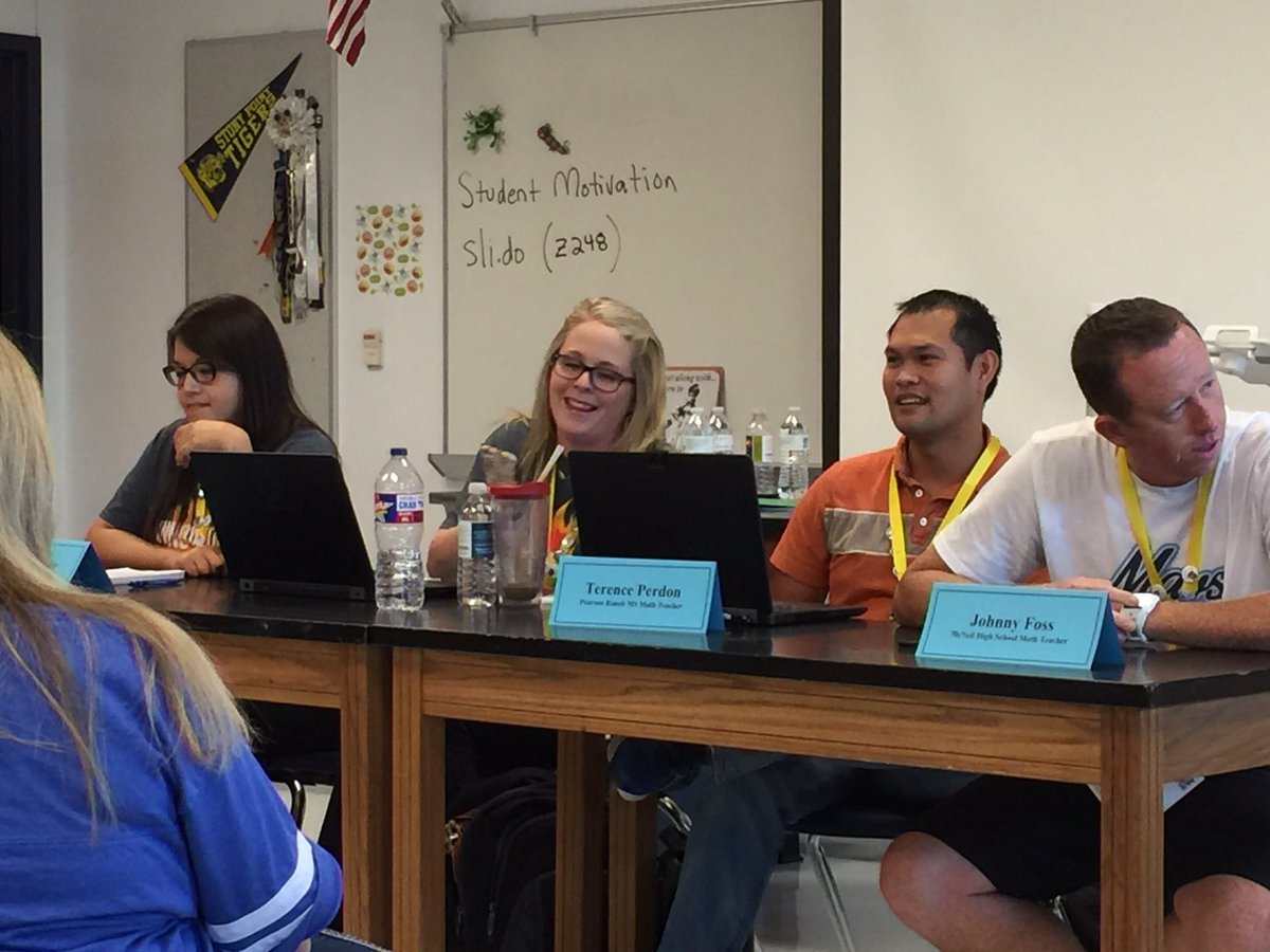 Check out our panel leaders from Pearson Ranch.  Learning lots at the Math and Science Expo. #rrisdexpo