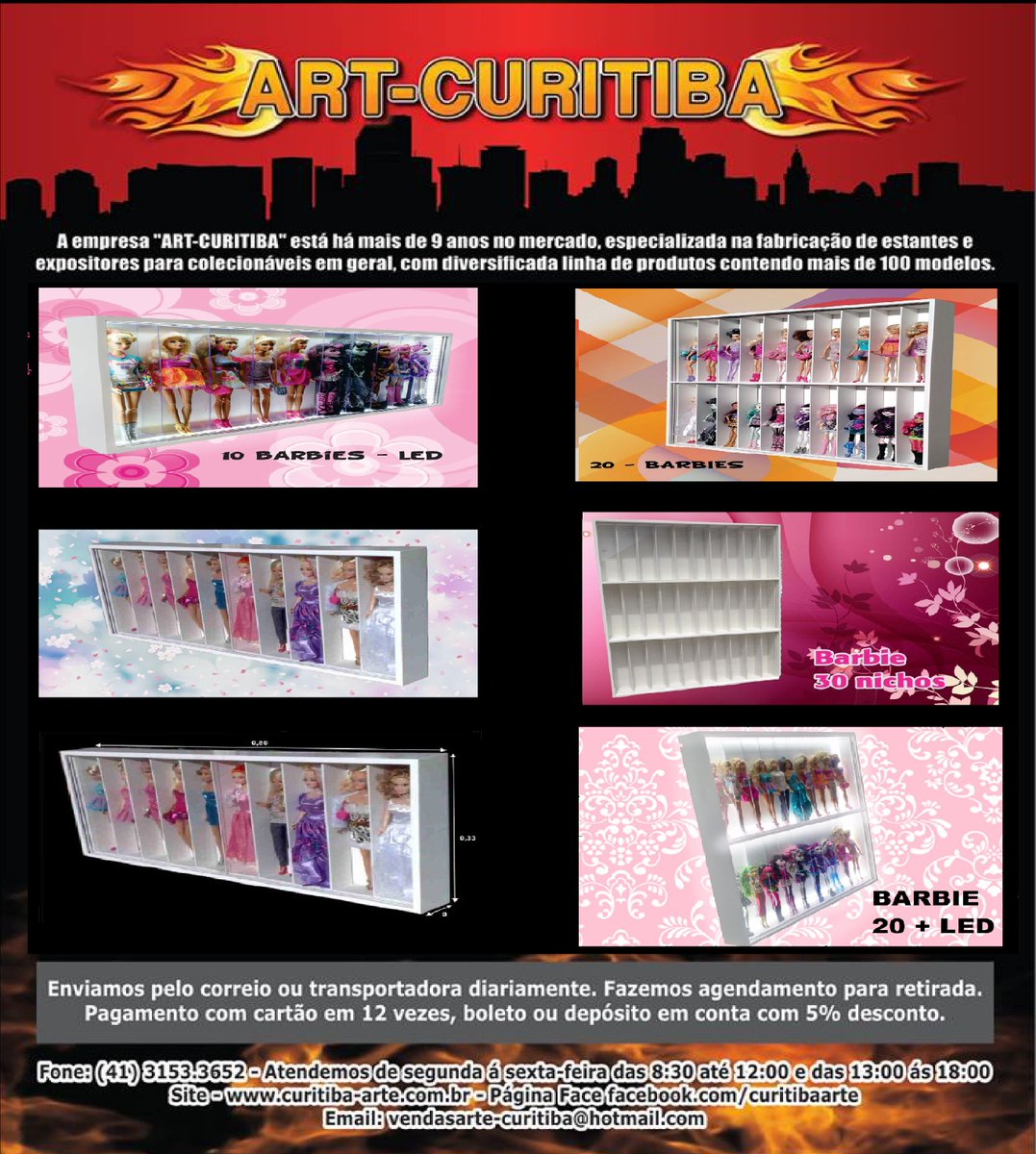 ARTECURITIBA's tweet image. Boa Tarde Cliente Amigo,
Você que precisa de um lugar para guardar sua coleção, independente do que seja a Art Curitiba tem vário modelos.