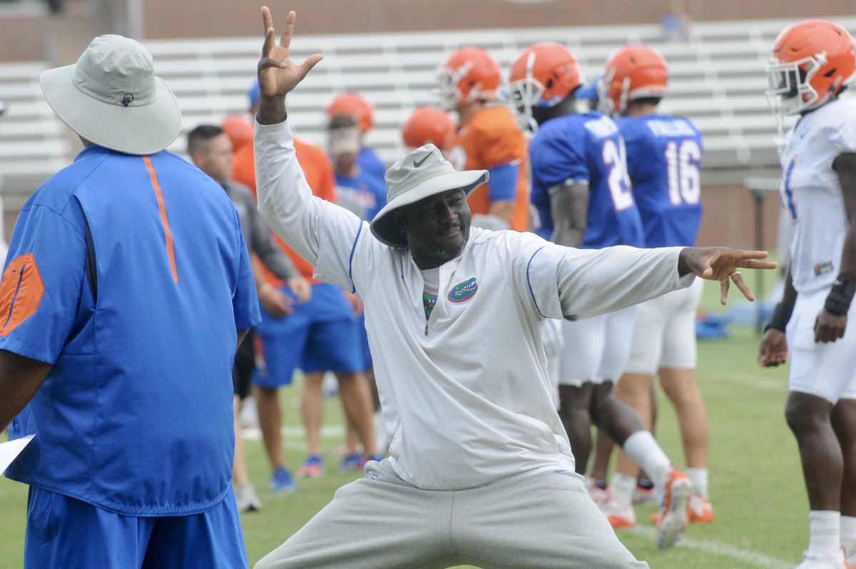J_McPherson1126's tweet photo. More photos? More photos. The latest #Gators football gallery featuring this gem of DL coach Chris Rumph. https://t.co/WhFuM4qLKC https://t.co/yUJJtQRnhx