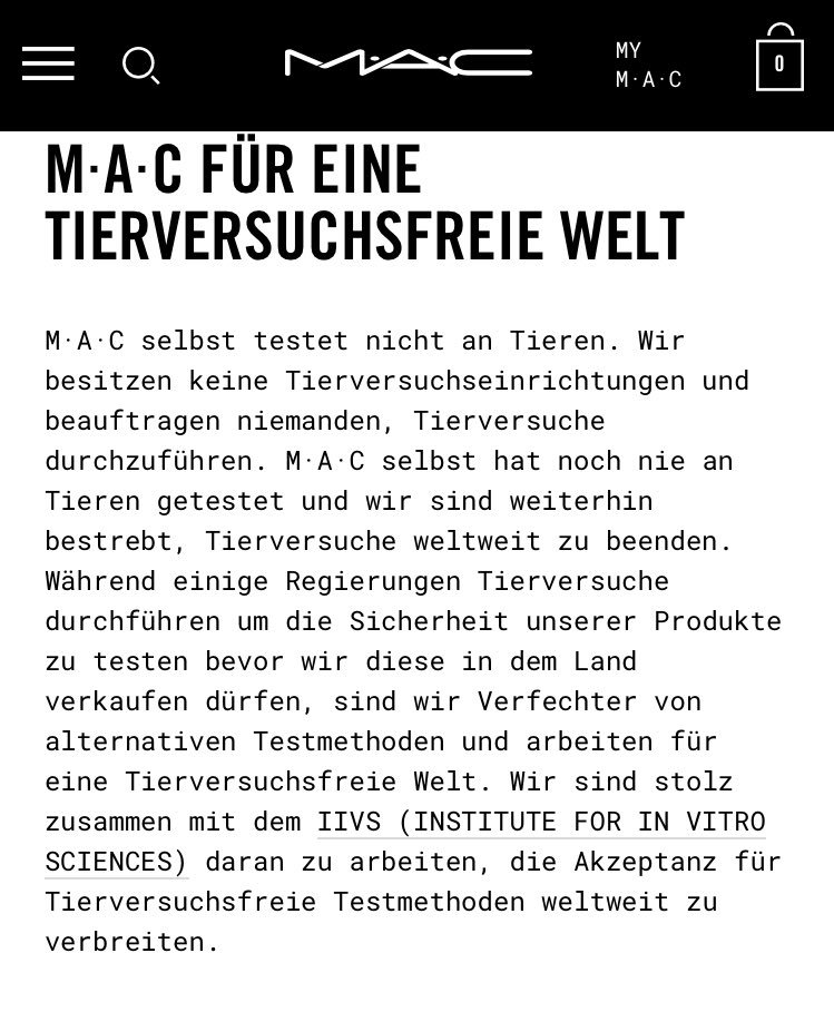 Tschiaraaa Schon Traurig Wie Viele Menschen Fest Daran Glauben Das Mac Tierversuche Macht T Co Idavpdydfi