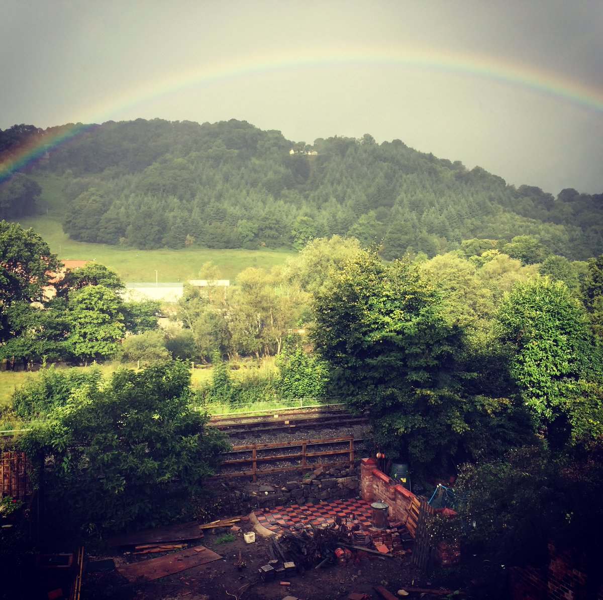 🌈🌈🌈 didn't find the pot of gold, but we did enjoy the view #Llangollen