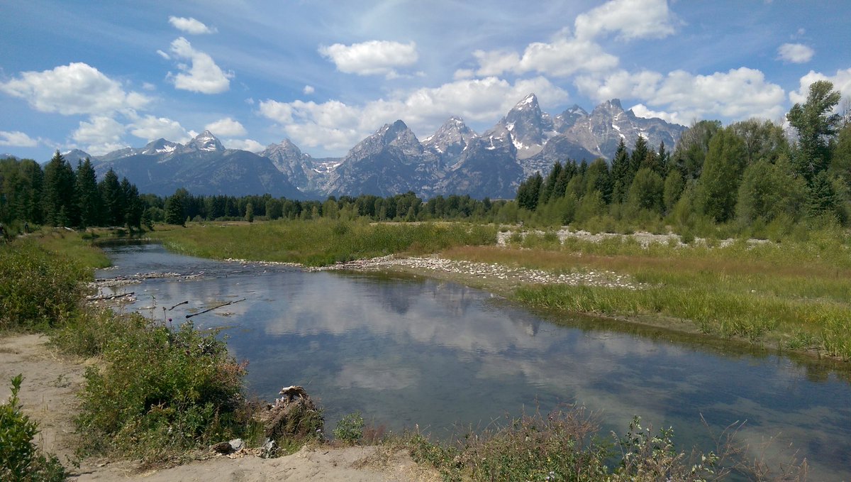 Backpackertrail's tweet image. Snake River at Grand Tetons NP Wyoming