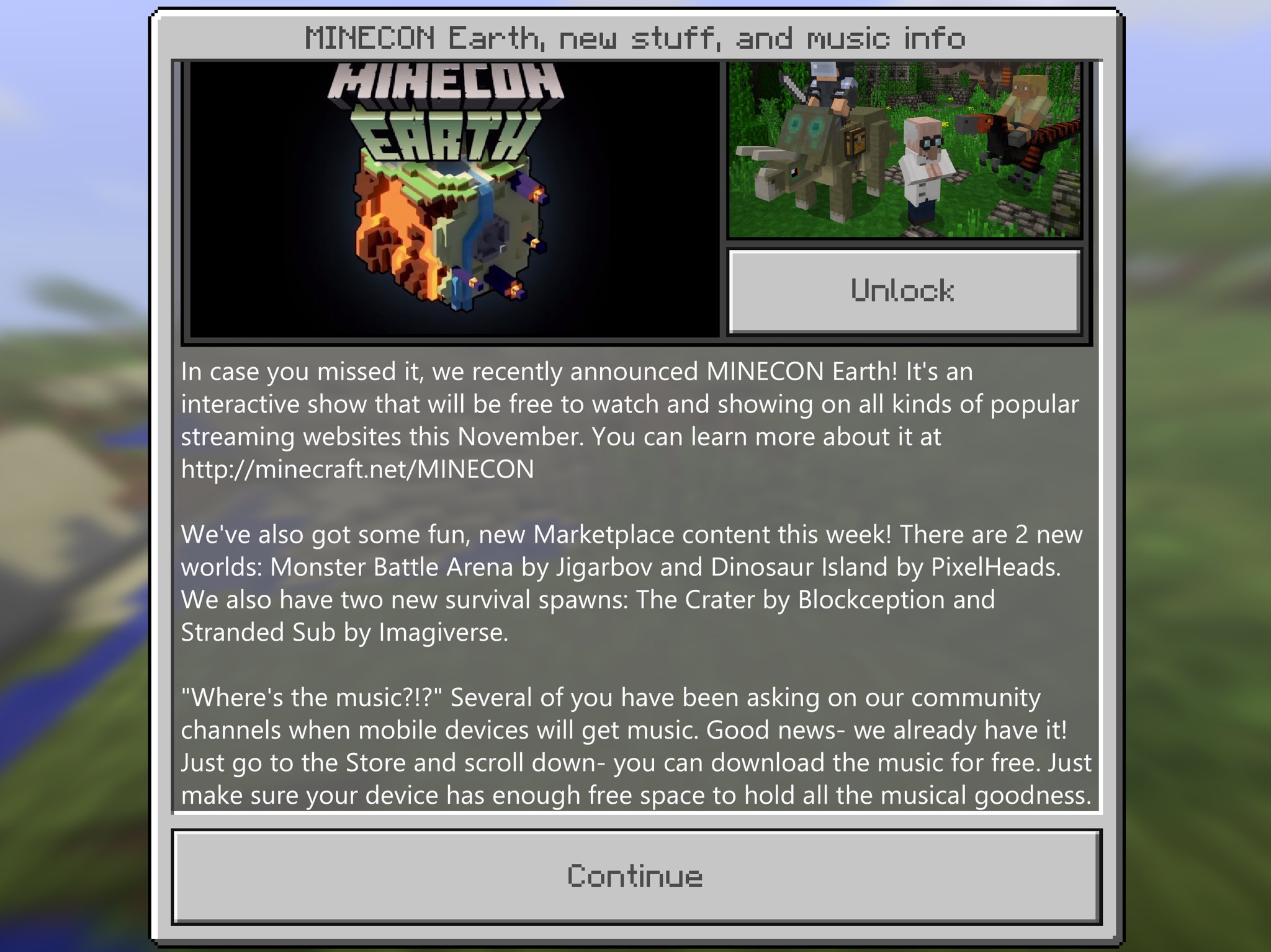 Minecraft News on X: MCPE NEWS: Download the FREE Minecon skin