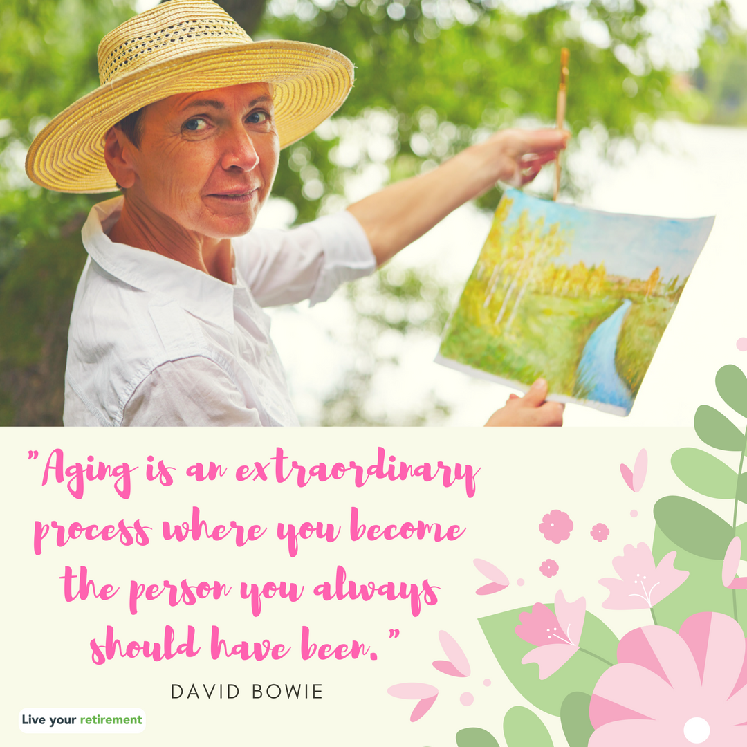 Our favourite #quoteoftheday on #aging! Do you agree with it? Let us know! 🧓🌟#ThursdayThoughts #DavidBowie #WordsOfWisdom