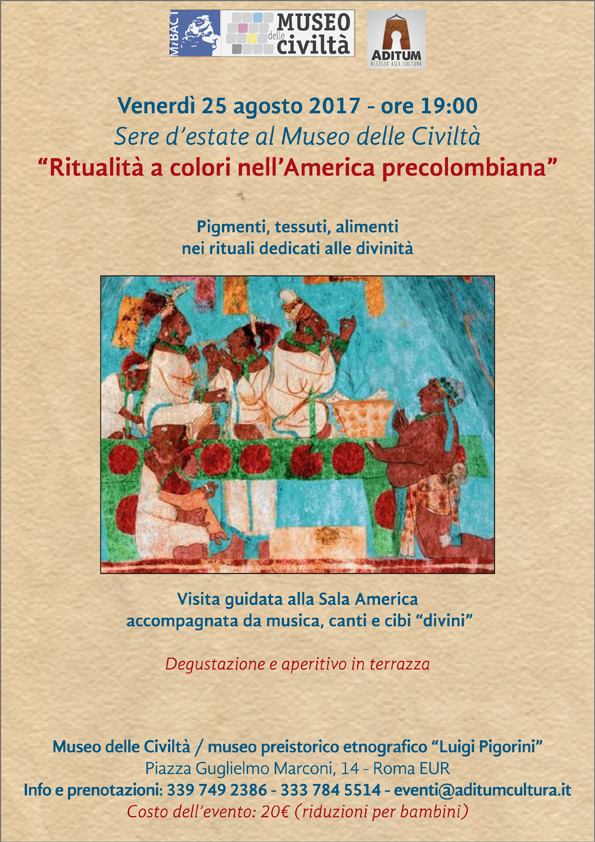 #Venerdì 25 #agosto #Musica #canti #cibi #divini dell'#America #precolombiana in terrazza al @MuseoCivilta <a href="/MuseoPigorini/">Museo Luigi Pigorini</a>!
#agostoalmuseo