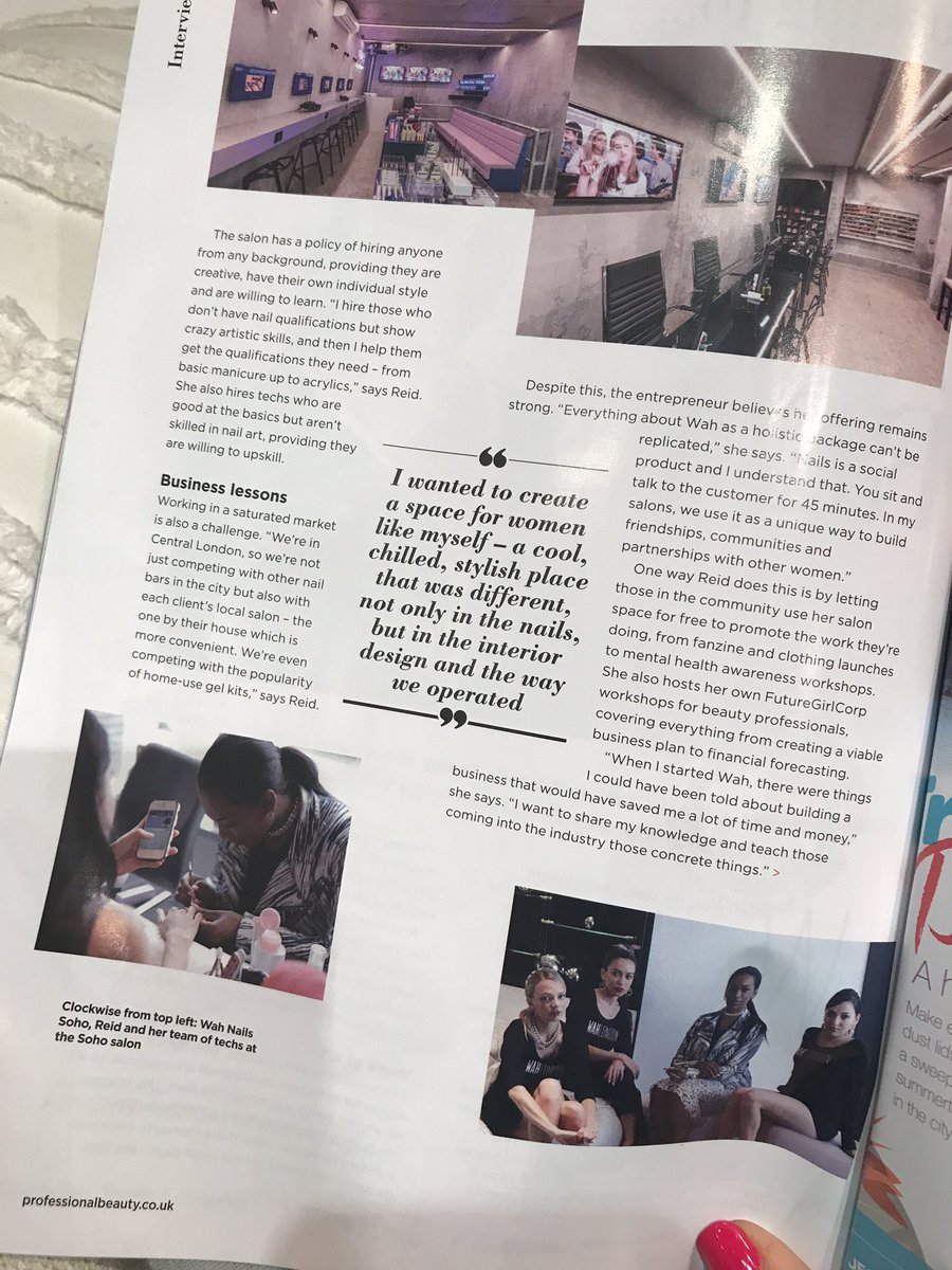 sallymontague's tweet photo. Great feature on @WAHNAILS @sharmadeanreid in @pro_beauty this month #wahnails #saloninspiration https://t.co/5haLrFWSMD