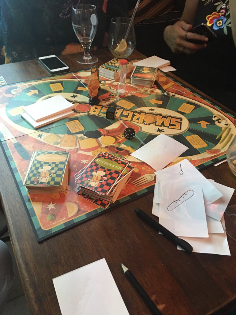 When you needed a 2 and rolled a one :( great time so far playing #kickstartSMORGASBOARD