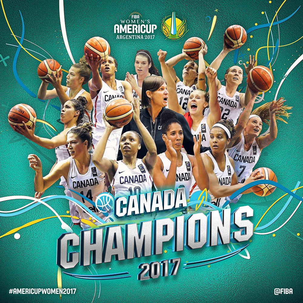 FIBA's tweet photo. 🏆 Congrats @CanBball 🇨🇦! #AmeriCupWomen2017 https://t.co/WzOIkYReik