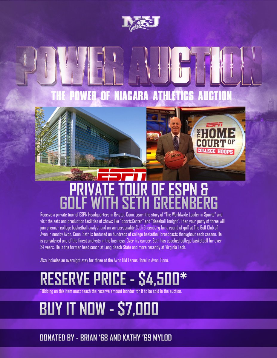 NiagaraNzone's tweet photo. Time to check out the NU Power Auction and sign up to win tickets to tour the ESPN facilities and to watch the best show in NYC, SNL!
#GoNU https://t.co/HCiARMCoa2