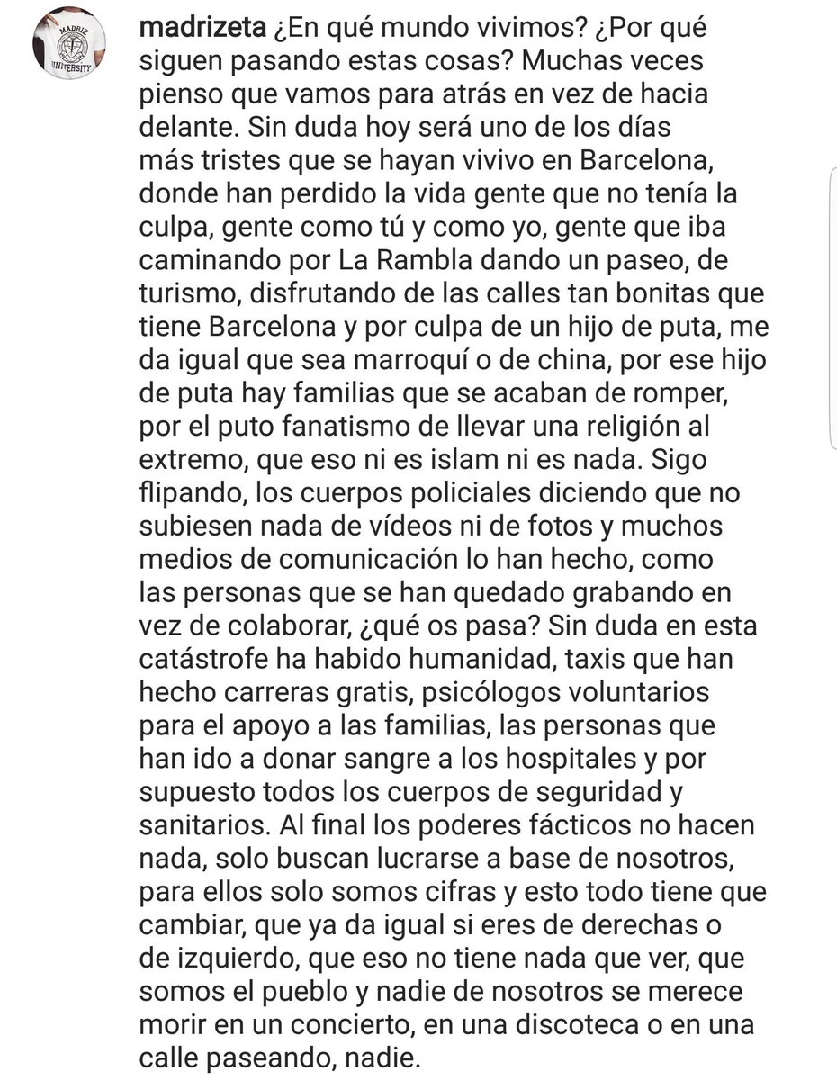 ¿En qué mundo vivimos? #Barcelona #StopTerrorism