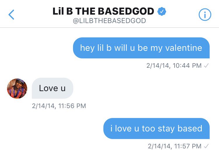 Happy birthday lil b i will never forget when u were my valentine 3 years ago  