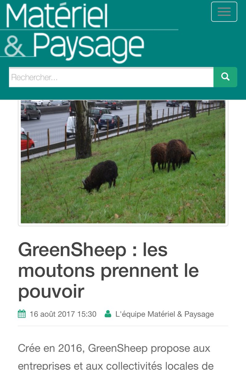 Merci #materieletpaysage pour <a href="/ecotonte/">GreenSheep</a> #green #greentech #startups #frenchtech #ecolo materiel-paysage.com/greensheep-les…