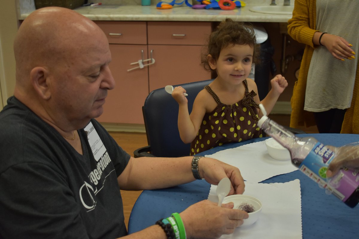 ONEgenCares's tweet photo. Summer fun for the @ONEgenCares kids making snow-cones with their senior neighbors today!  #Cooligideas https://t.co/Bt248oKVmx