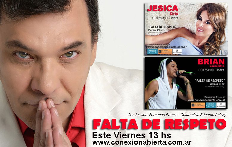 EduardoPrensa1's tweet photo. 13 Hr charlamos con @jescirio y @BLanzelottaOK en @FaltaRespeto x @conexionabierta @PopuEdu 
 escuchanos on line en https://t.co/XKPfcYwwtV https://t.co/zBukAe8g72
