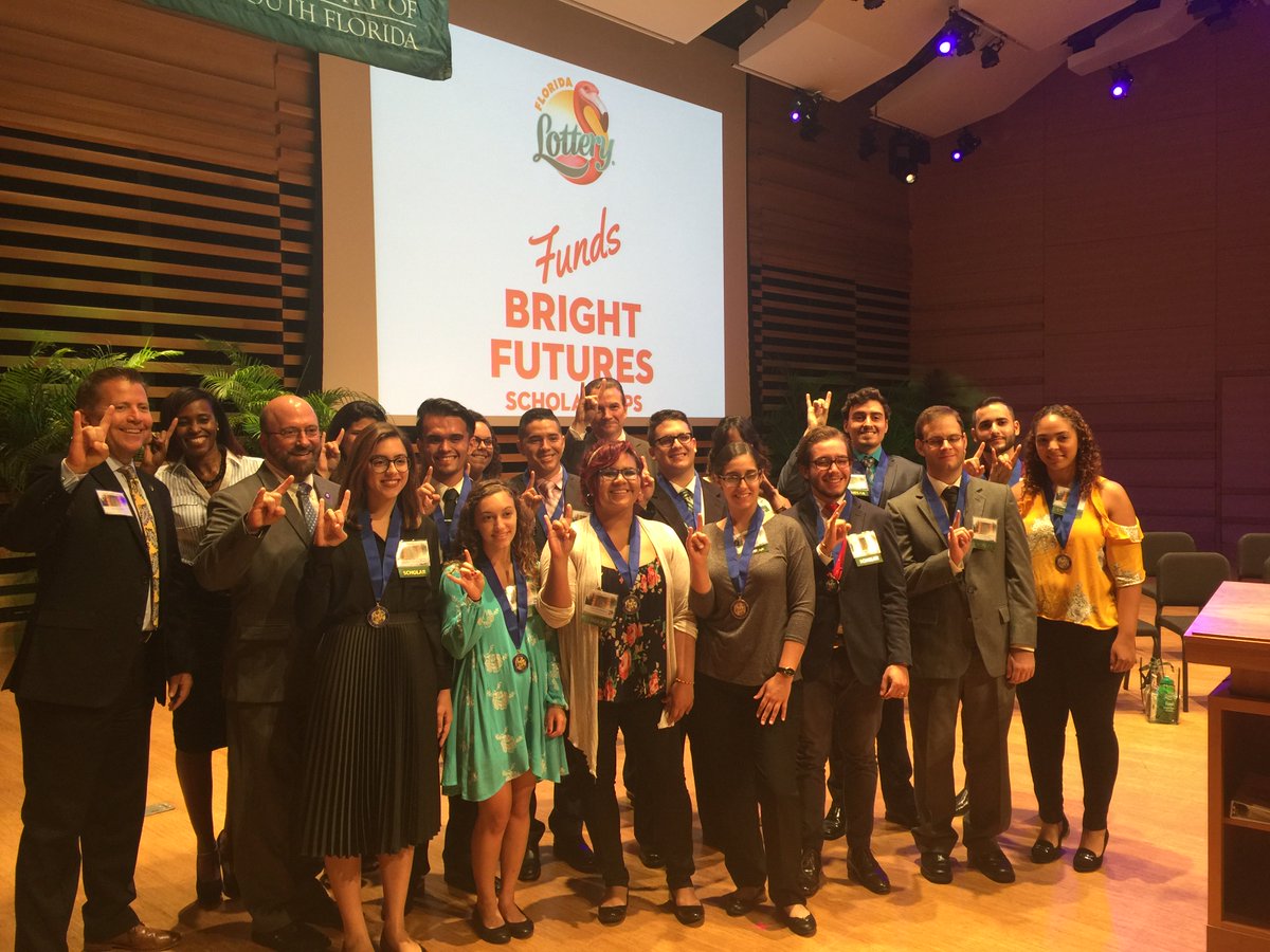 USFFSO's tweet image. Thank you @floridalottery for supporting USF students with Bright Futures Scholarships!!!