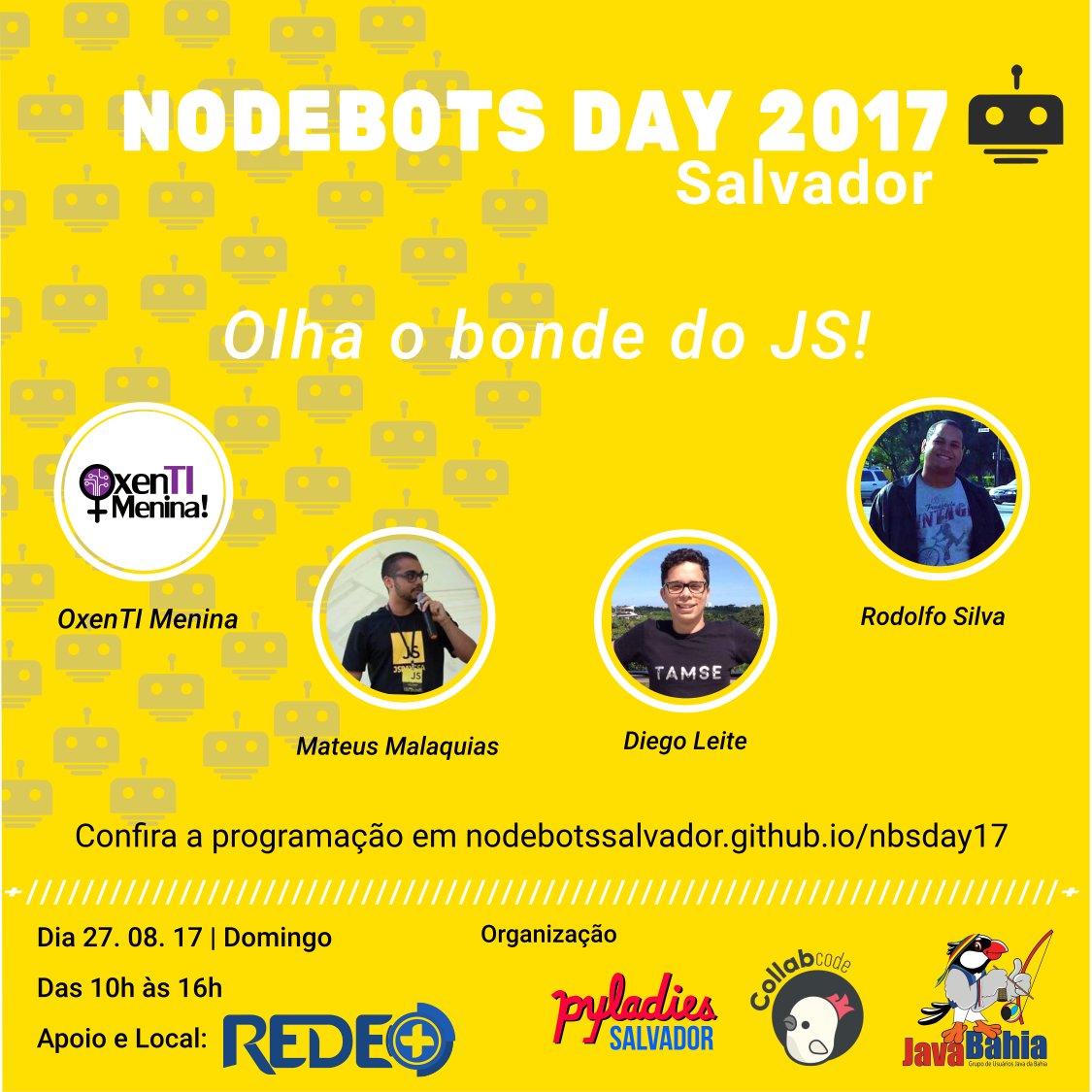 malaquiasdev's tweet photo. Olha o bonde do JS! #nodebotssa #nodebots #javascript #nodejs #jonnyfive #matrixcreator
Confira a programação em https://t.co/JUWkzgTDKw https://t.co/Ry9r6DfWX3