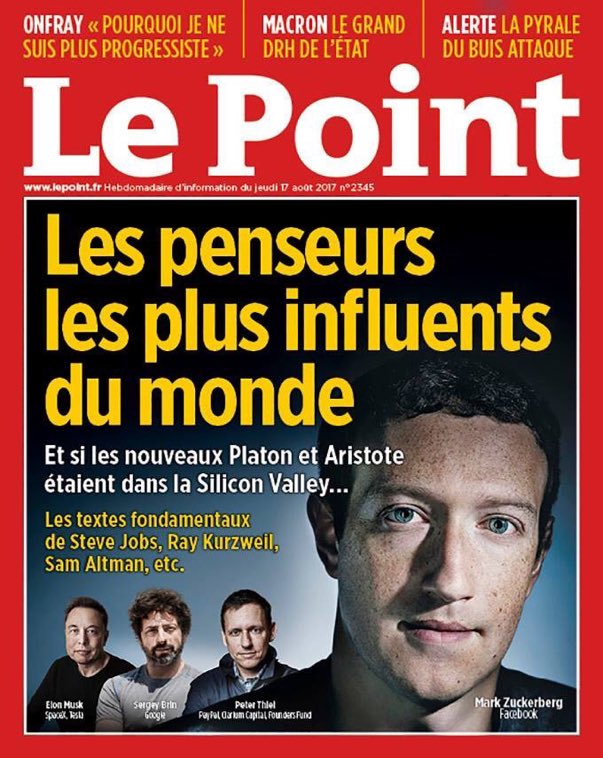 Les #oligarques se prennent pour des penseurs.
#Néron se prenait pour un artiste.
#LePoint se prend pour un journal.
#LeBourgeoisGentilhomme