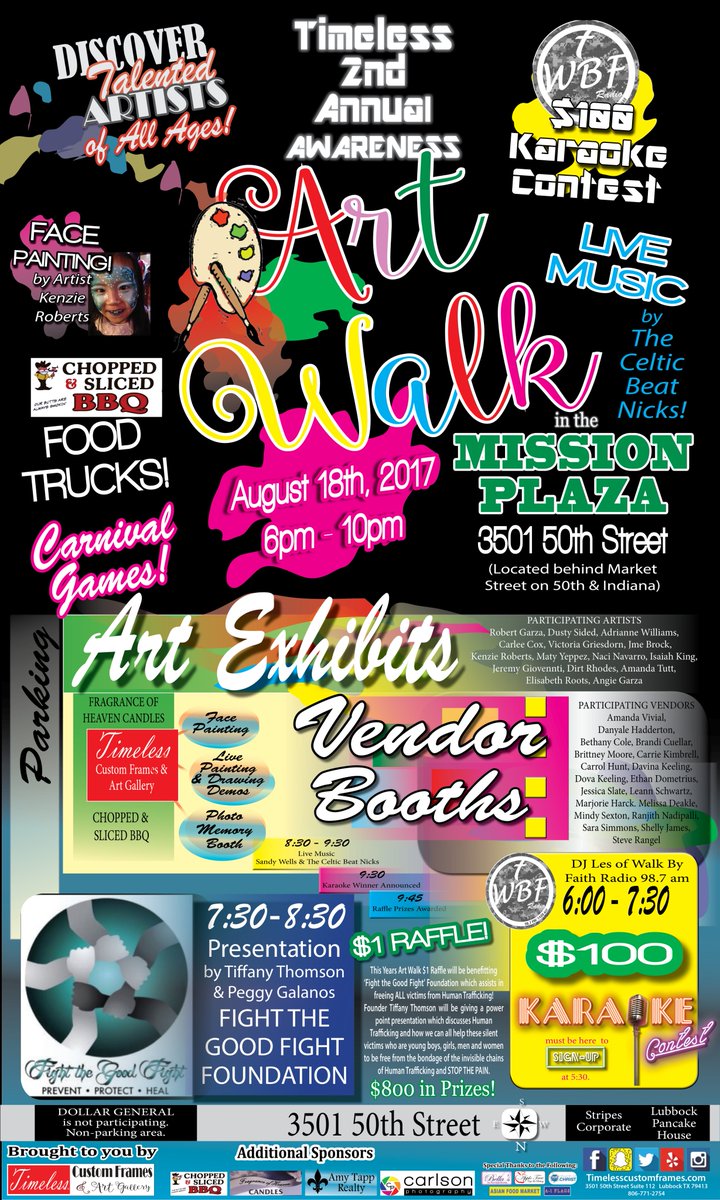 TCFgallery's tweet image. Art Walk at Mission Plaza tomorrow 6-10!