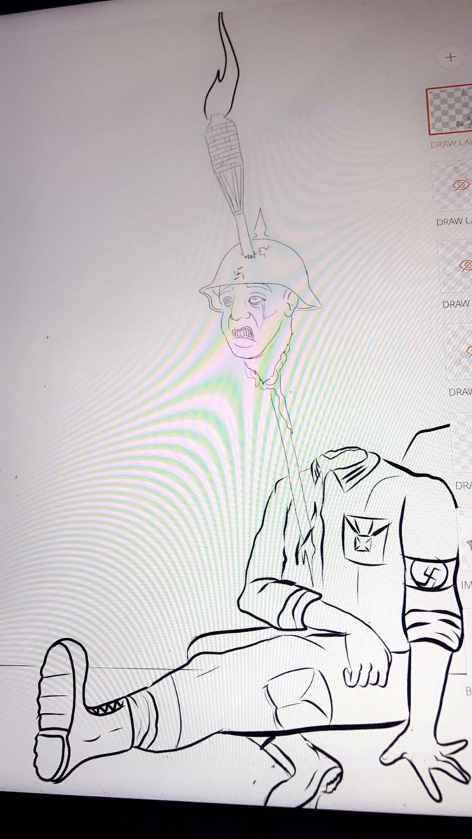 imnotmormon's tweet photo. FUCK NAZIS! Here's a wip:) https://t.co/hs36WHYxbI