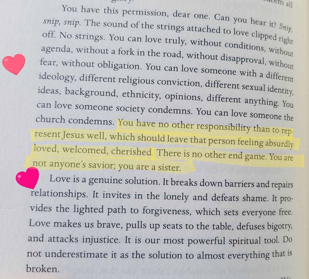 elle1of3's tweet photo. Listen, in the midst of all that is broken in our world @JenHatmaker really calls us out. Look! #firstjobfirst = L O V E #OfMessAndMoxie https://t.co/TqlDXqX1DJ