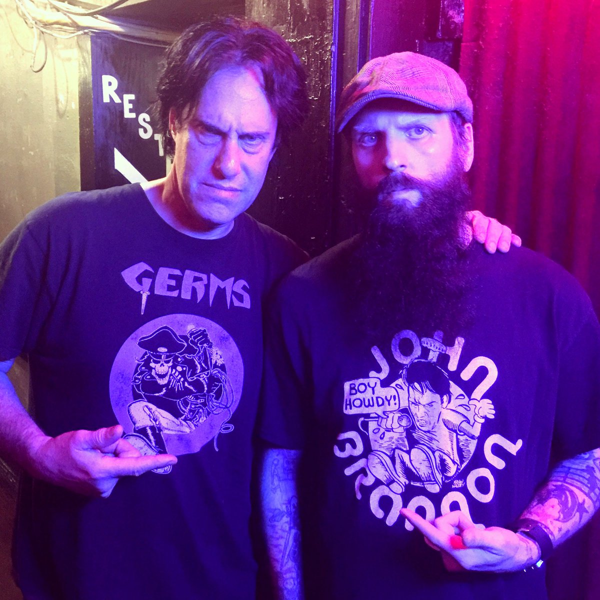 thicksyrup's tweet image. W/ @RealJohnBrannon wearing my JB shirt as well. #checkitout #negativeapproach