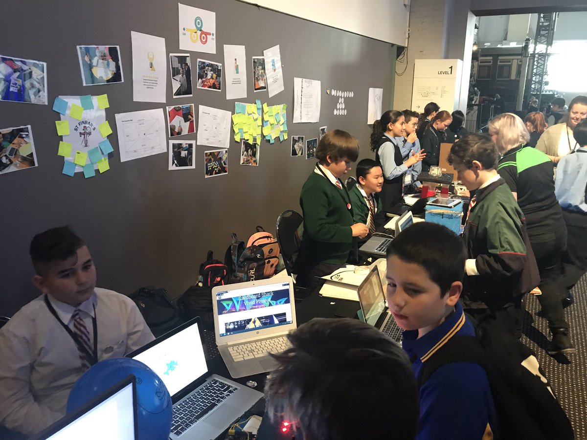 StFinbars's tweet photo. We used #designthinking from Inspiration, Ideation to Iteration to recreate @VividSydney interactive xps #stfmaker #maasycc #makerEDau https://t.co/y3hotmKsyj