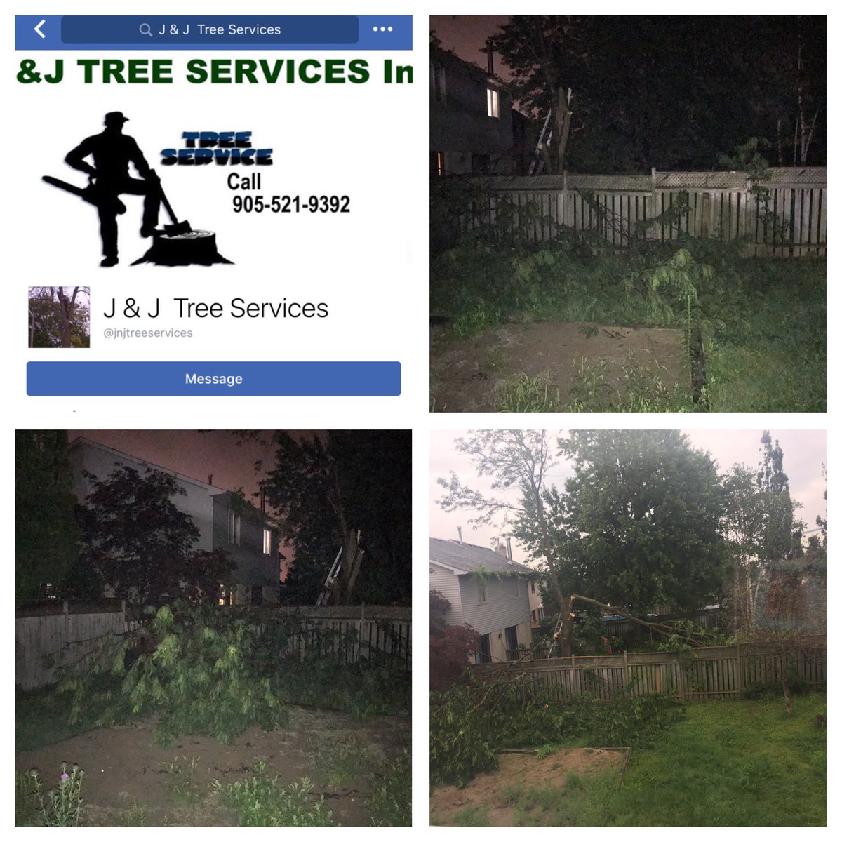 UCANSMB's tweet photo. If I'd have to guess.....this guy isn't @Bryan_Baeumler approved. Smh #HamOnt #howNOTtodobusiness not even my tree ! #avoid j&j tree service https://t.co/u8oB7lC1U2