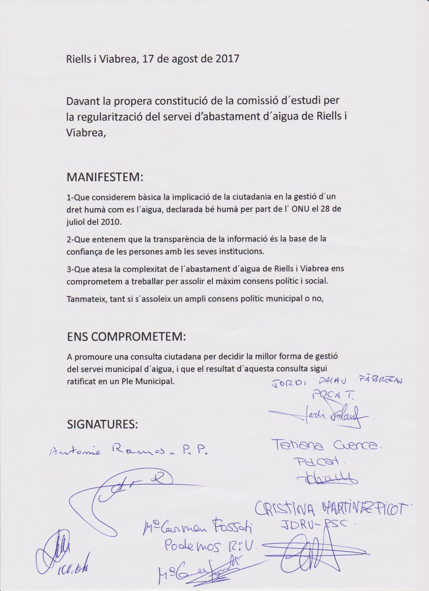 aev_riv's tweet photo. 17/08 reunió convocada amb partits polítics de RiV Se ha signat, els partits politics menys ERC una petició de consulta popular, https://t.co/H6TW9ZTWOH