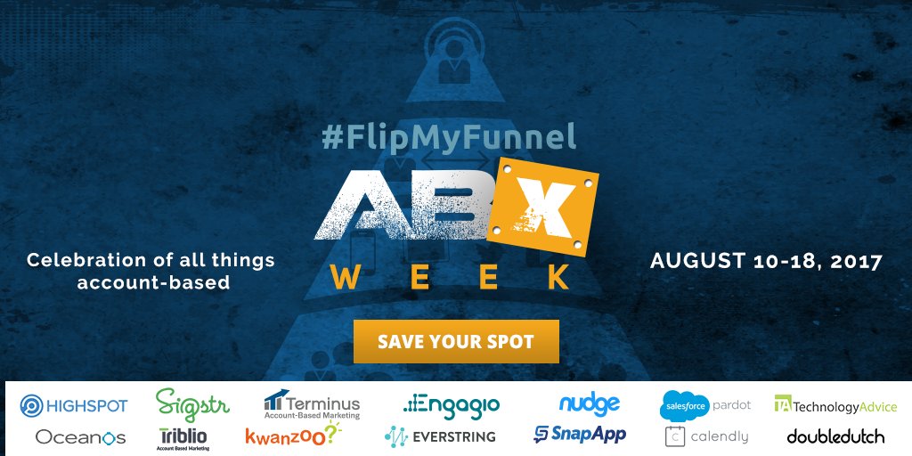 GetDepartmentM's tweet photo. ABX = account-based your way. Check out #FlipMyFunnel #ABXWeek webinar series Aug 10-18. Register with code B2BNN: https://t.co/H48HyzFDPD https://t.co/nM6aqYfViq