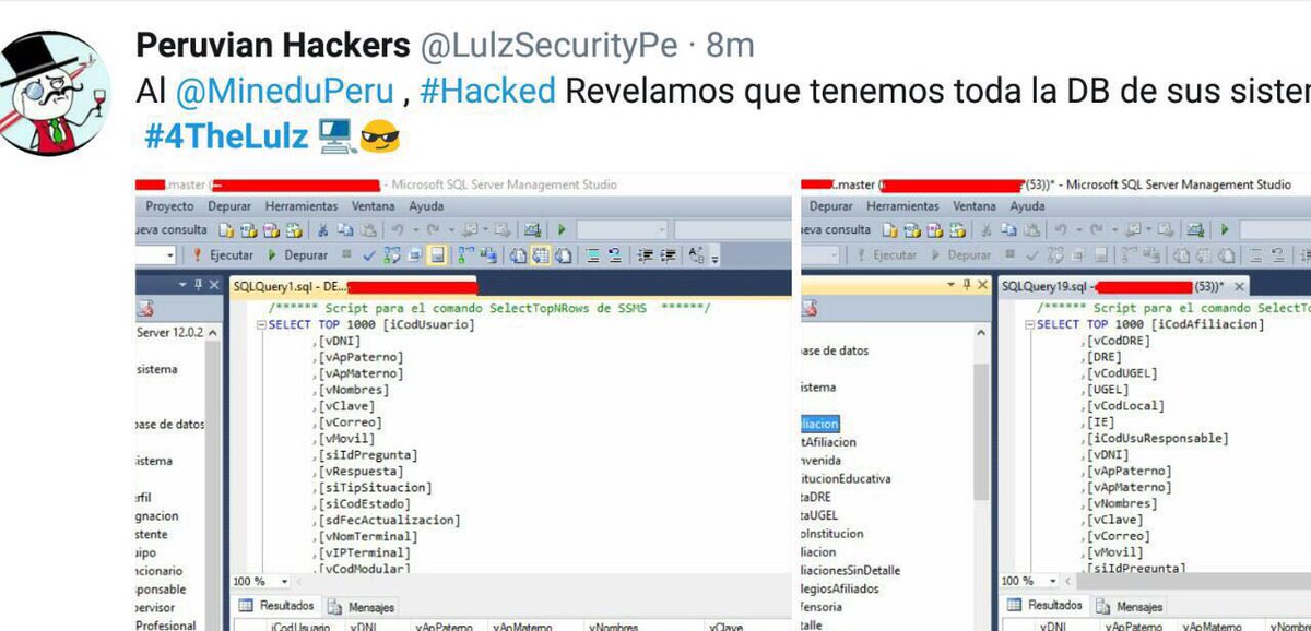 comepera's tweet photo. Los Peruvian Hackers & Anonymous Perú atacan de nuevo. Jaquean web del @MineduPeru. Haber si revelan los concursos CAS. Mentira #malosmalos. https://t.co/2j2OcLJVEt