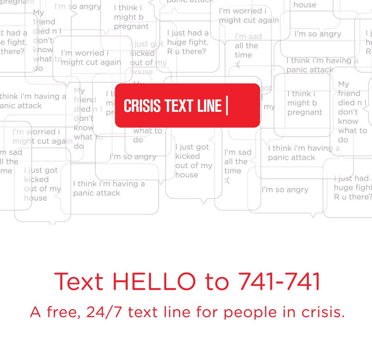 ipromisetyler's tweet photo. you have resources. pass it on.

also check https://t.co/SIMmgV1WxC for links to online chat options by country

stay safe. stay alive.

|-/ https://t.co/4mAdWROSWO