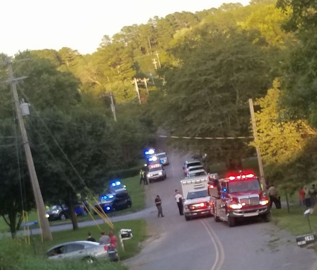 Tyler123B1's tweet photo. On scene a serious injury ATV accident in Whitfield County @LIFEFORCEairmed has responded to the scene the coroner is here #WhitfieldScanner https://t.co/ak6yU3M7Jm