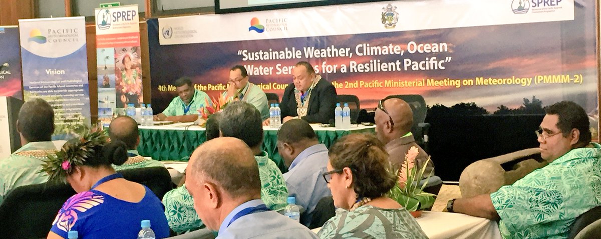 spc_live's tweet photo. #Tonga Deputy PM Hon Saiosi Sovaleni notes that the Ministerial Met meeting helps raise the profile ofthis critical govt sector #PMC4 #PMMM2 https://t.co/1NXtBVBnT5