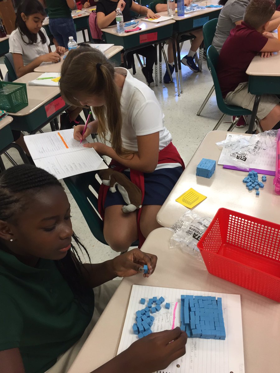 issirk09's tweet photo. 5th graders actively engaged in problem solving to construct rectangular prisms and determine volume. #MissionPossibleFLE https://t.co/OoftIa9Nxp