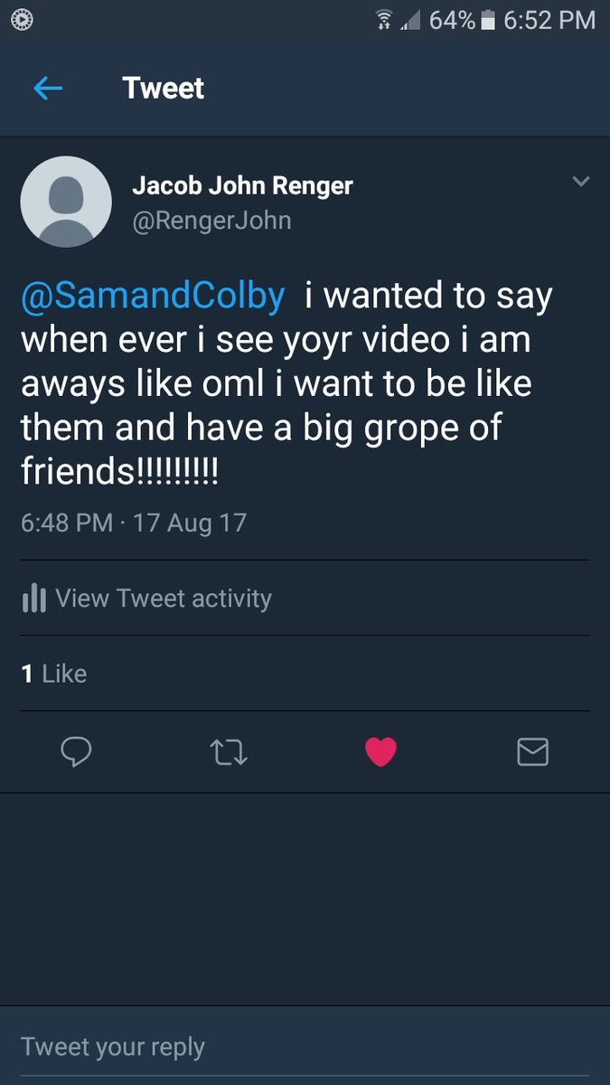 RengerJohn's tweet photo. This to my favorite youtubers SAM AND COLBY GO SUBSCRIBED!!!!! https://t.co/axBWfs65At