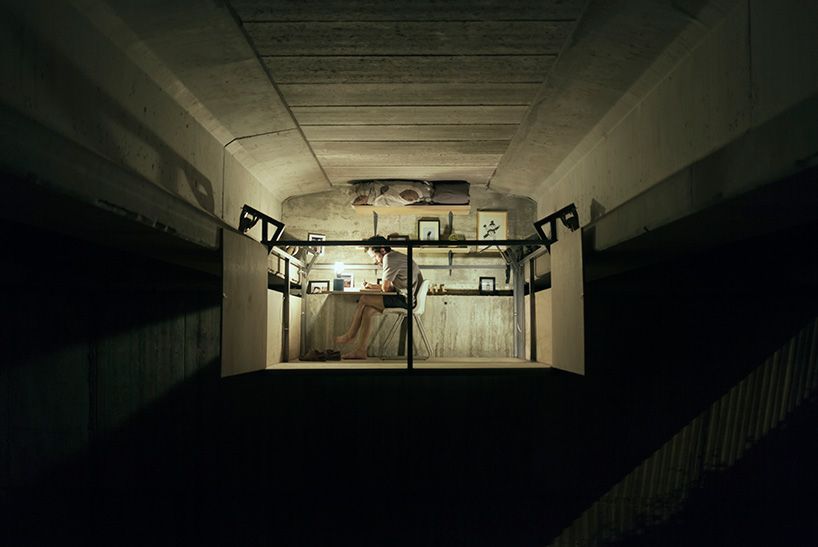 designboom's tweet photo. this designer has suspended a secret studio beneath a busy overpass in spain https://t.co/IZgmTDB4Rx https://t.co/dUCeKL5KVW
