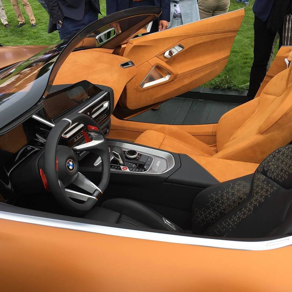 _________beast's tweet photo. A look inside the #BMW Concept #Z4. A couple of different treatments on display. #montereycarweek #noboringcars #pebblebeachconcours #pebbl… https://t.co/5AEDd4RYQh