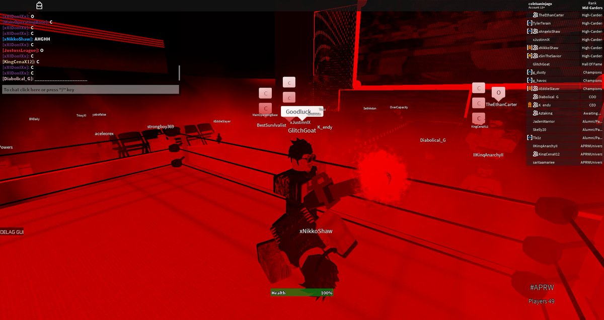rcoleisaninjago's tweet photo. HOFer, GlitchGoat... Makes a statement, with murder over @Duse_juan.. @APRW_Network #APRWDestiny https://t.co/d5dR4SFKlo